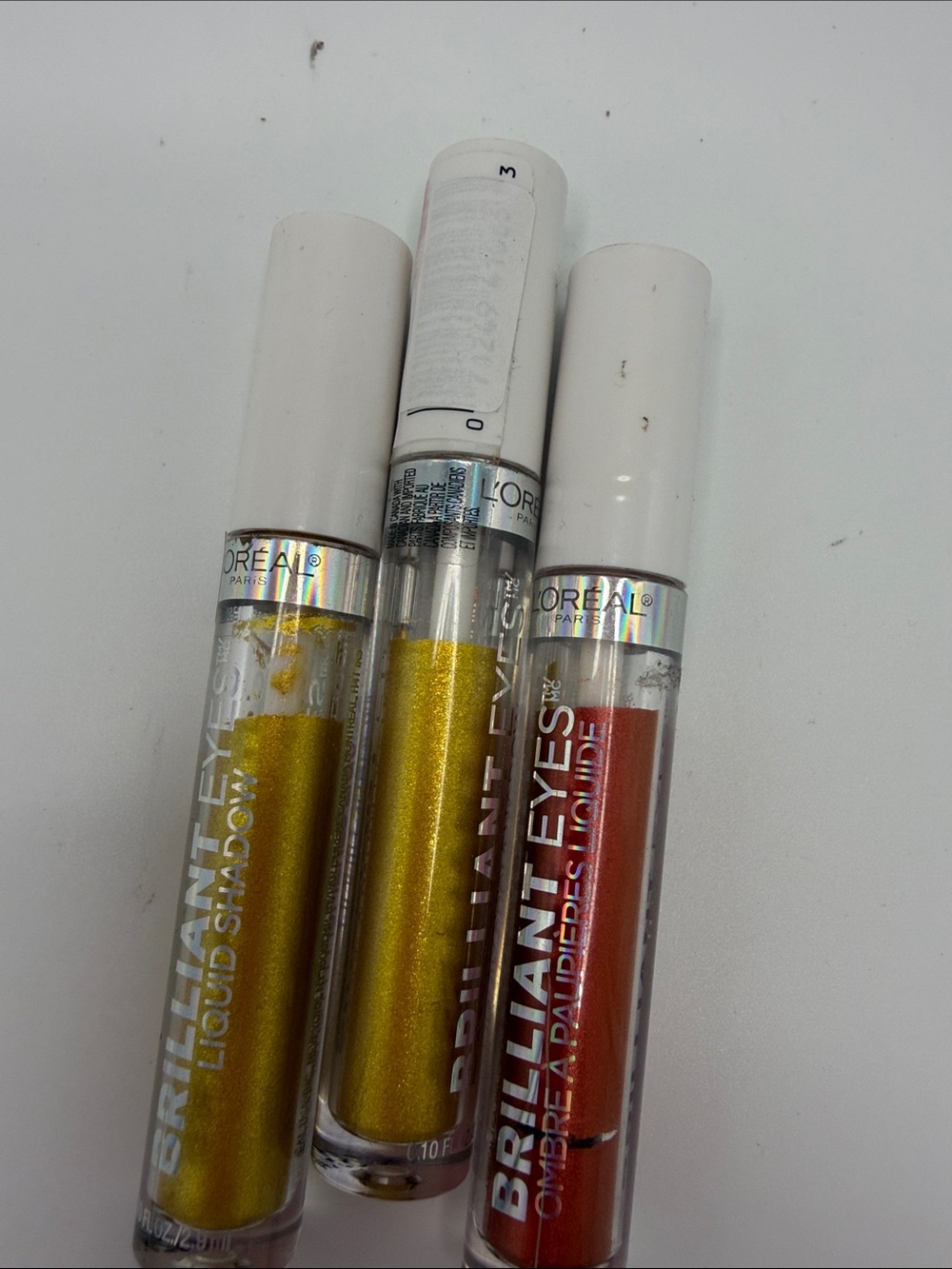 L'Oreal Brilliant Eyes Liquid Eyeshadow in Gold and Red 3 Pack